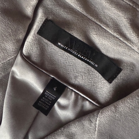 White House Black Market Light Gray Pea Coat - Picture 2 of 2